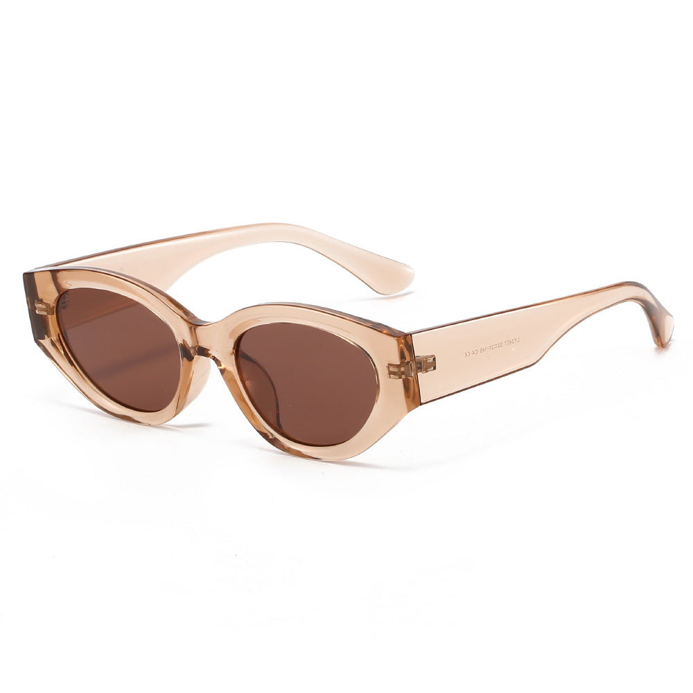 Damen Cat-Eye Sonnenbrille mit modernem, transparentem Rahmen und UV-Schutz Brehn