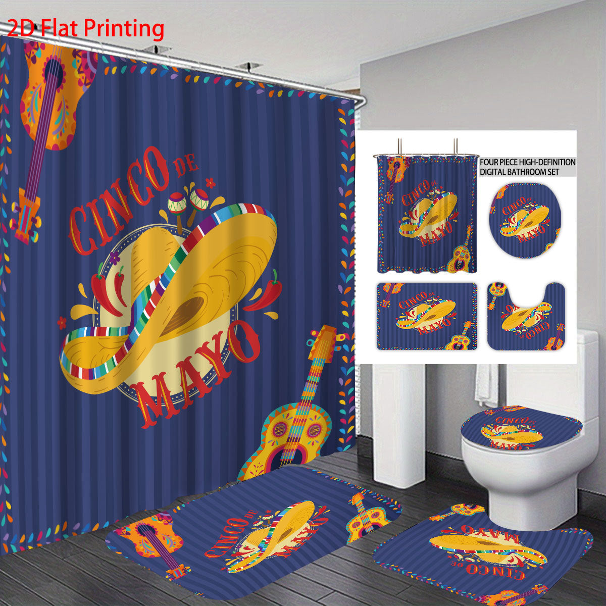 Cinco de Mayo-Themen Komplettes Badezimmer Set Brehn