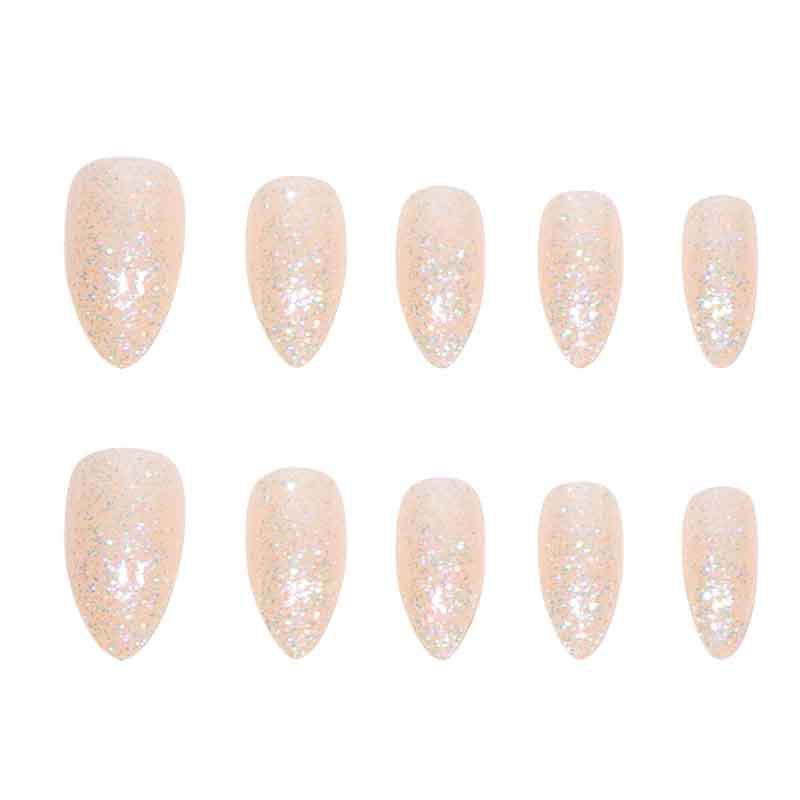 Glitzernde Stiletto Press-On Nägel Brehn