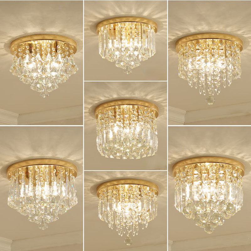 Kristall Flush Mount Deckenleuchte