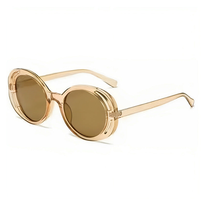 Damen Ovalförmige Designer-Sonnenbrille mit klassischem Detail Brehn