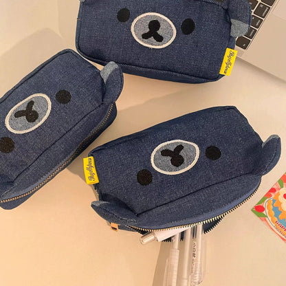 Niedlicher bärförmiger Denim-Stiftehalter