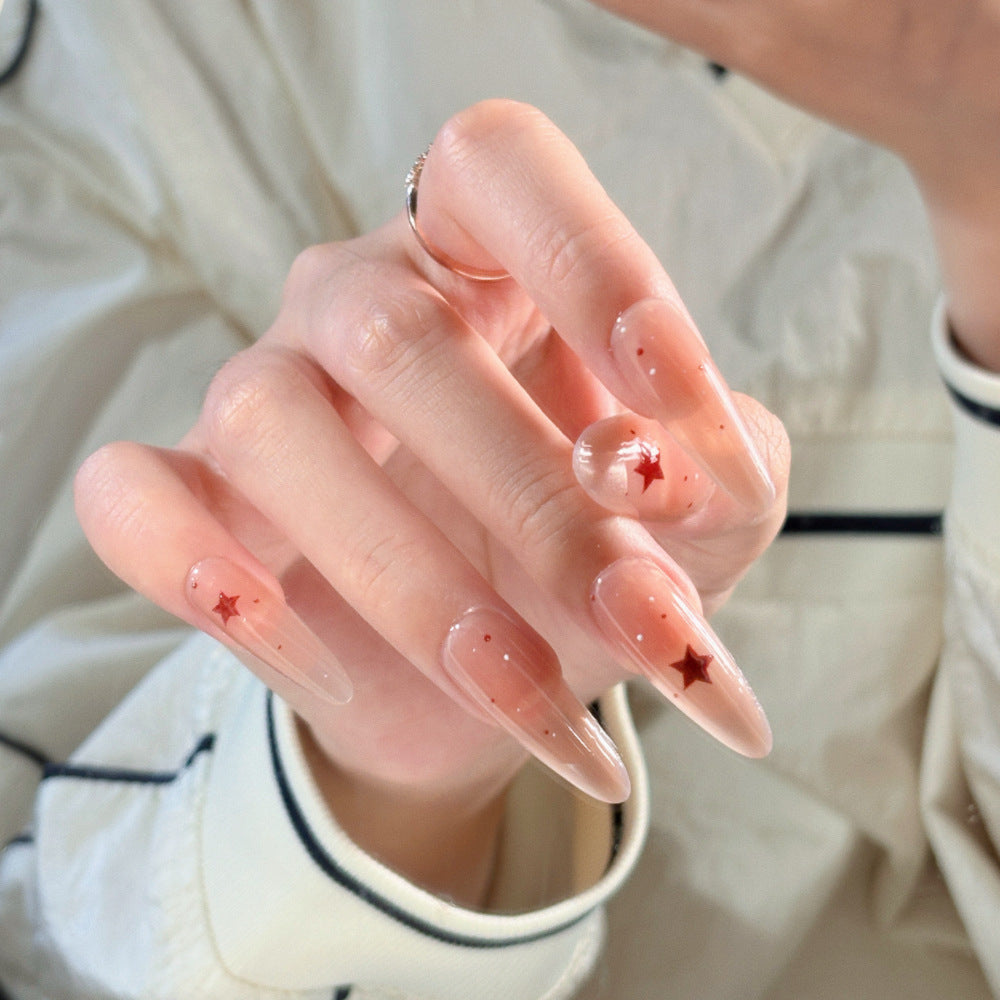 Nail Art Set mit elegantem Ombre und Kristallverzierungen Brehn