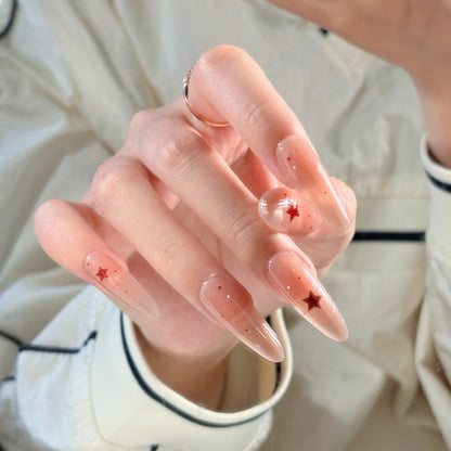 Nail Art Set mit elegantem Ombre und Kristallverzierungen Brehn