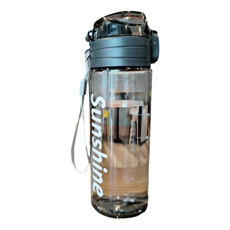 Damen transparente Trinkflasche mit ergonomischem Deckel Brehn