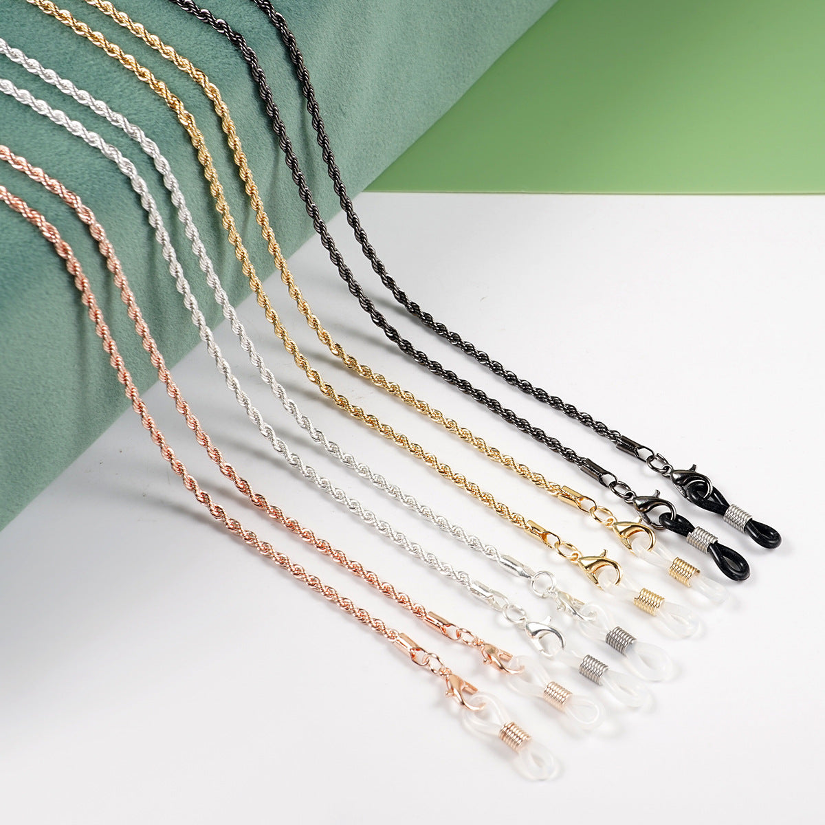 Gedrehte Kabel Brillenhalter Kette Brehn