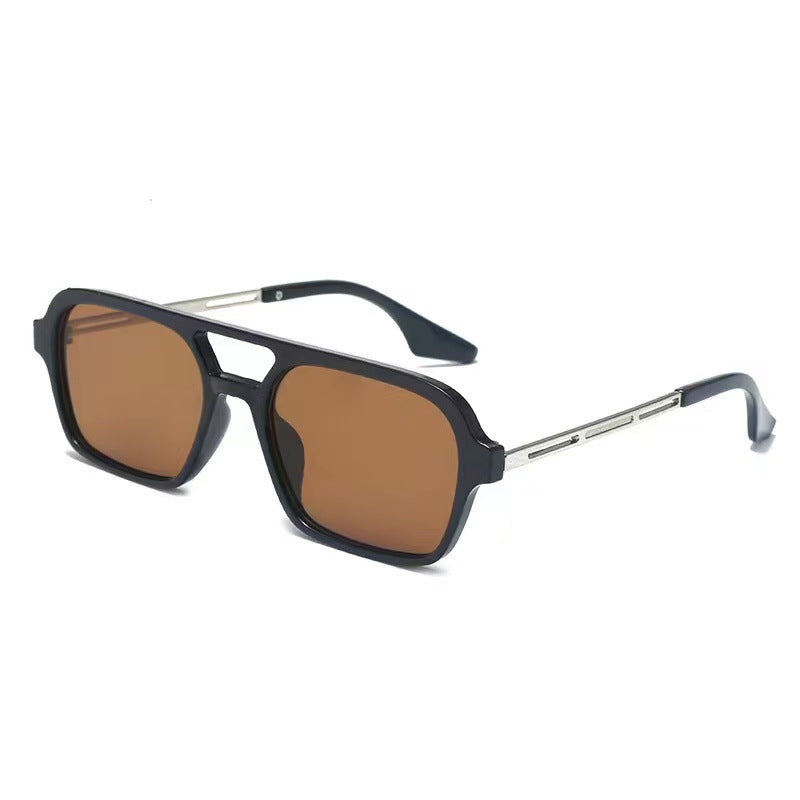Damen Designer-Sonnenbrille mit elegantem transparentem Rahmen und gelben Gläsern Brehn