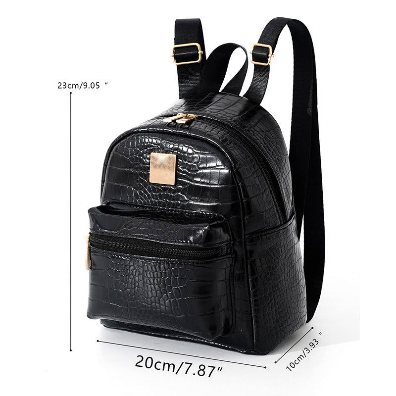 Rucksack Im Eleganten Krokodil-Look Brehn