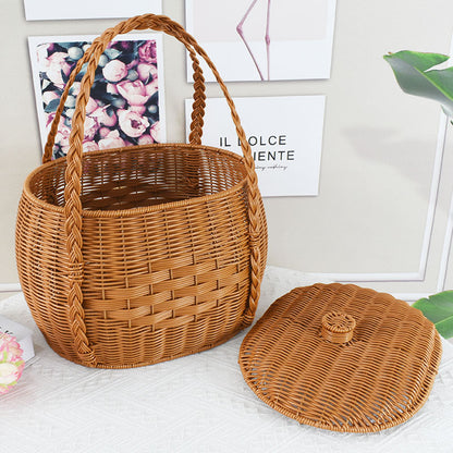 Handgefertigter Rattan Aufbewahrungskorb Brehn