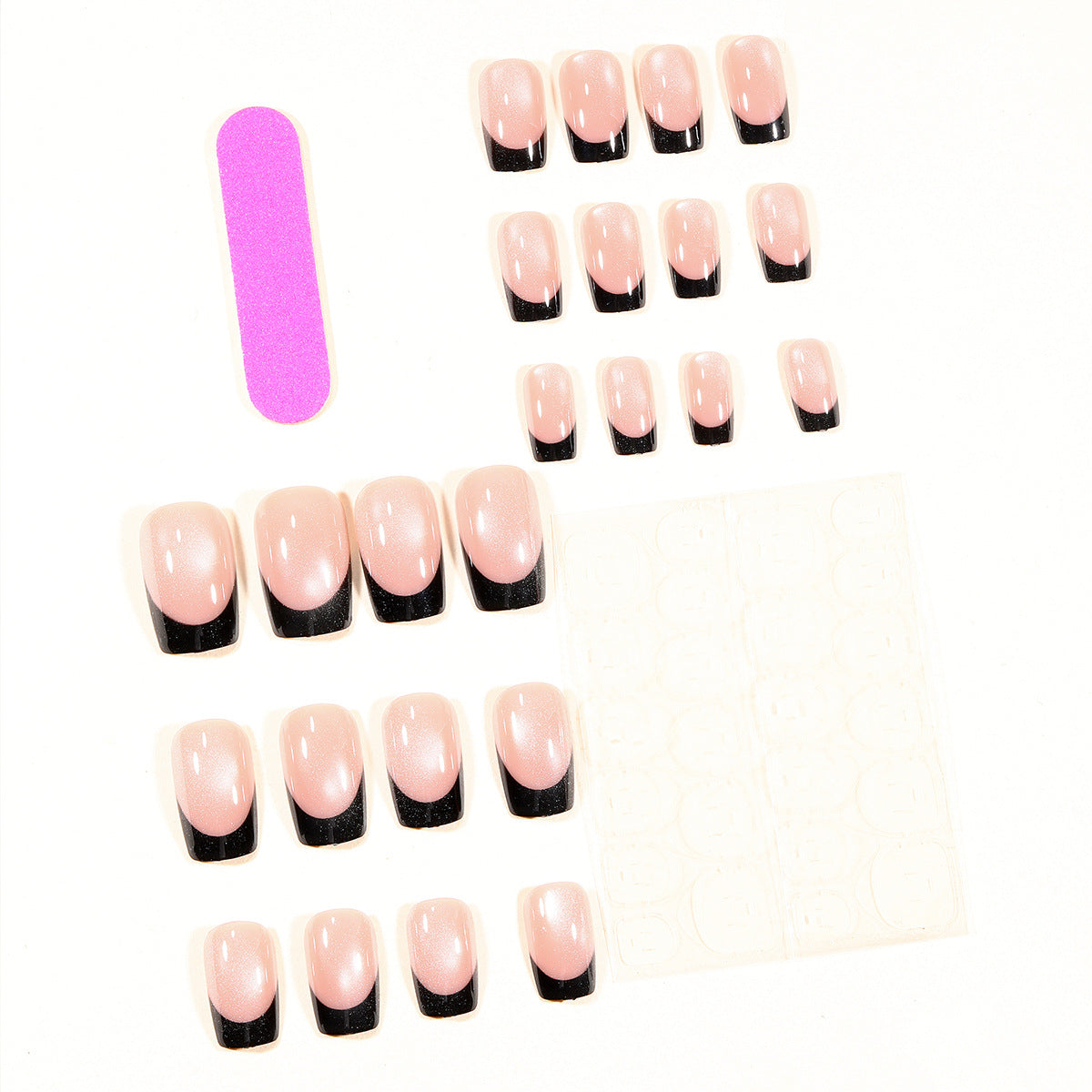 Elegante schwarzspitzen Gel-Nagelerweiterungen Brehn