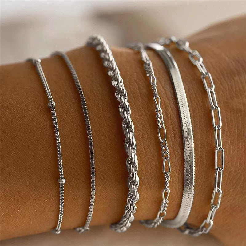 Mehrschichtiger Kettenarmband-Set Brehn