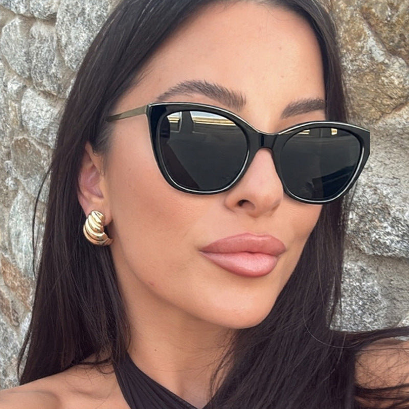 Damen elegante Cat-Eye Sonnenbrille mit hochwertigem Rahmen und UV-Schutz Brehn