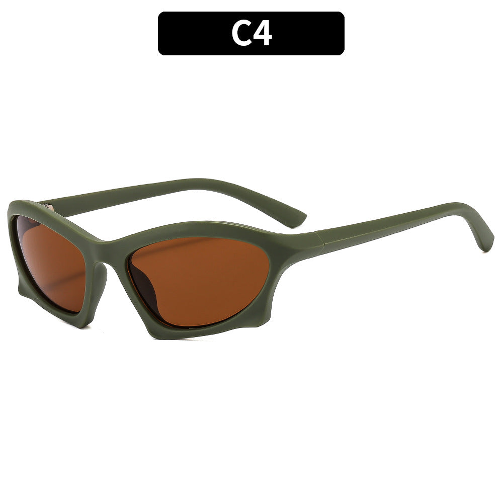 Skulptierte Retro Katzenaugen-Sonnenbrille