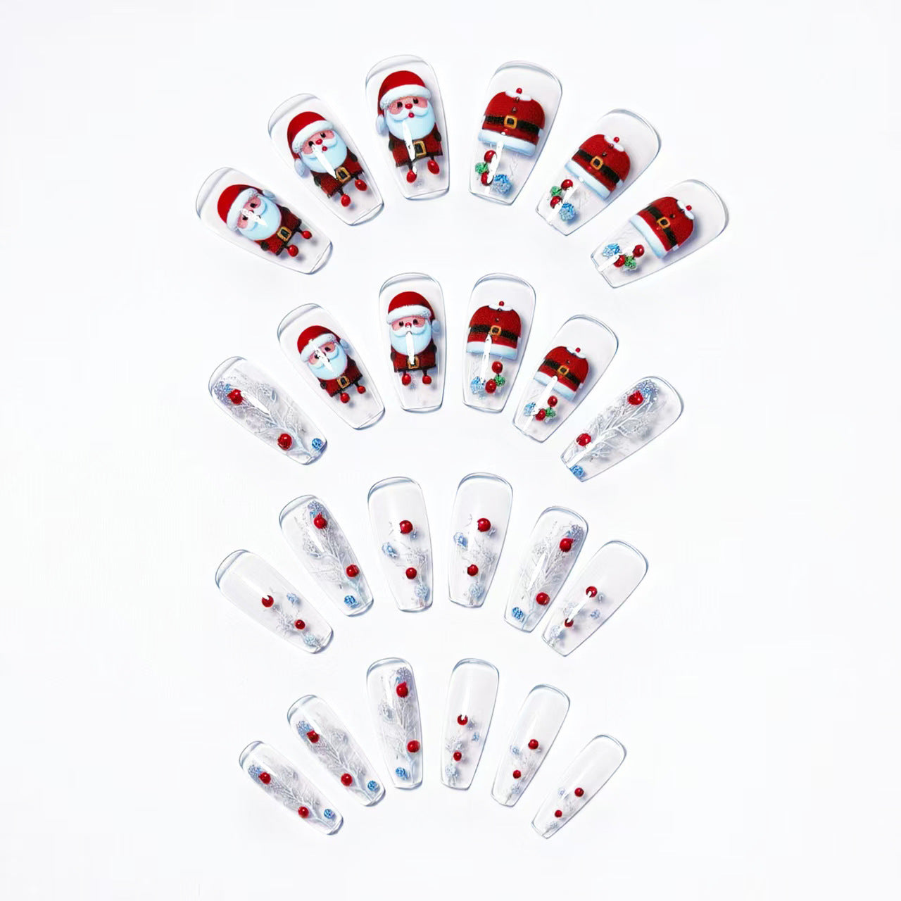 Kunstnägel Im Festlichen Weihnachtsdesign Brehn