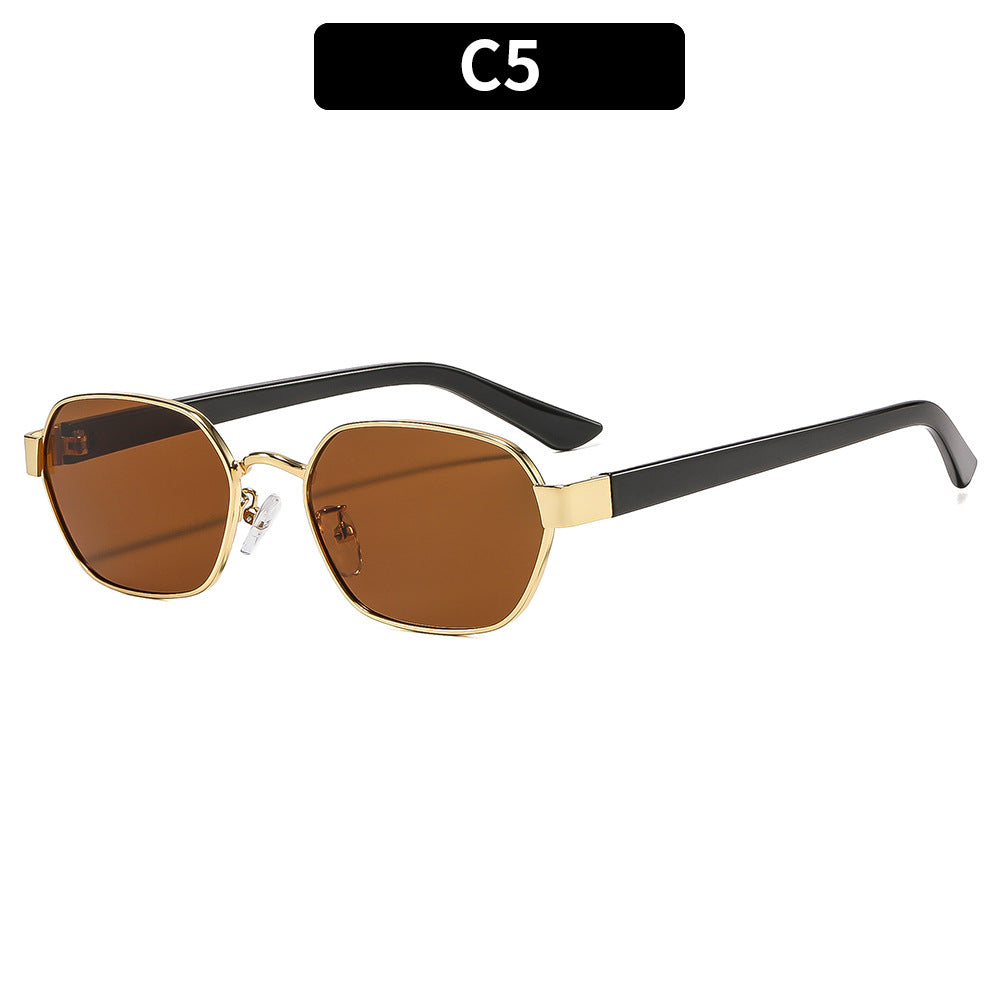 Upscale Geometrische Quadratische Sonnenbrille