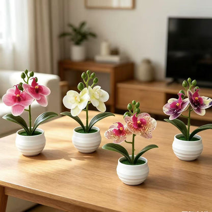 Lebensechte künstliche Orchideenpflanzenanordnung für die Innendekoration