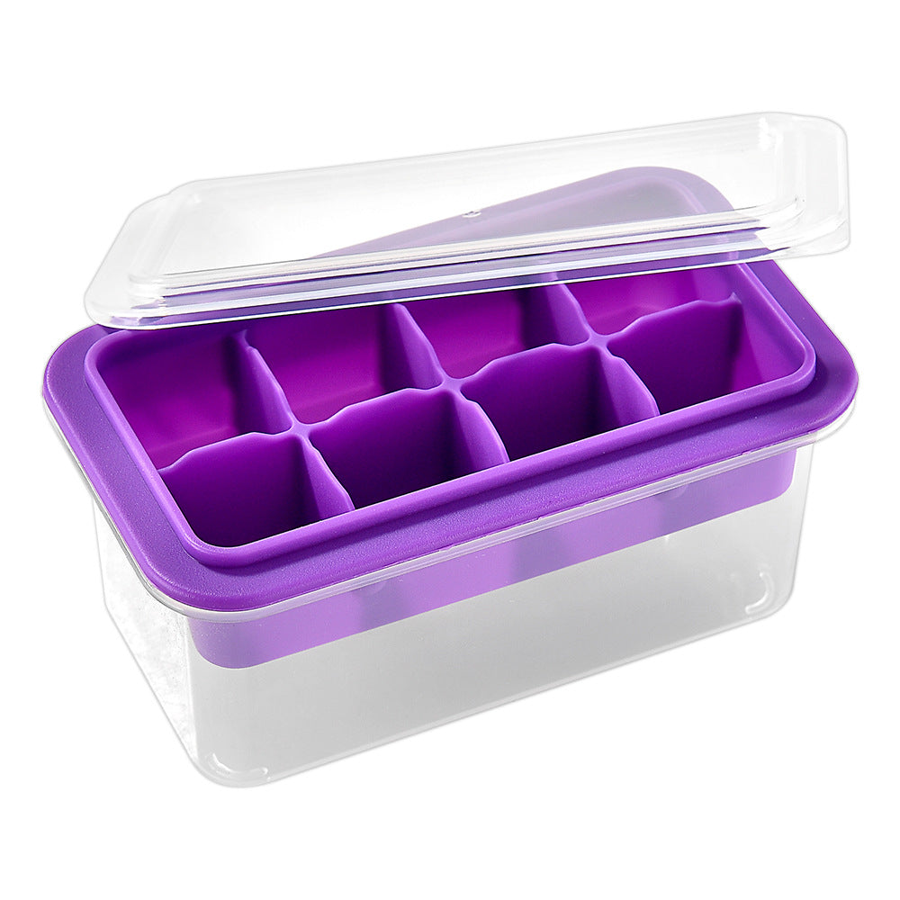 Silikon-Eiswürfelform mit Praktischem Deckel Brehn