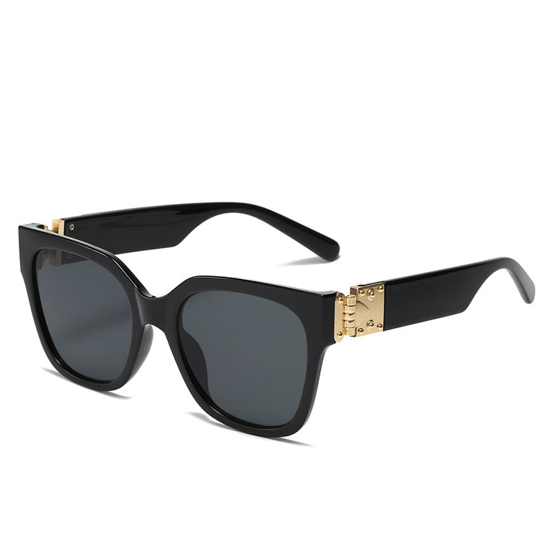 Damen edle Oversized Sonnenbrille mit luxuriösem Metall-Akzent Brehn
