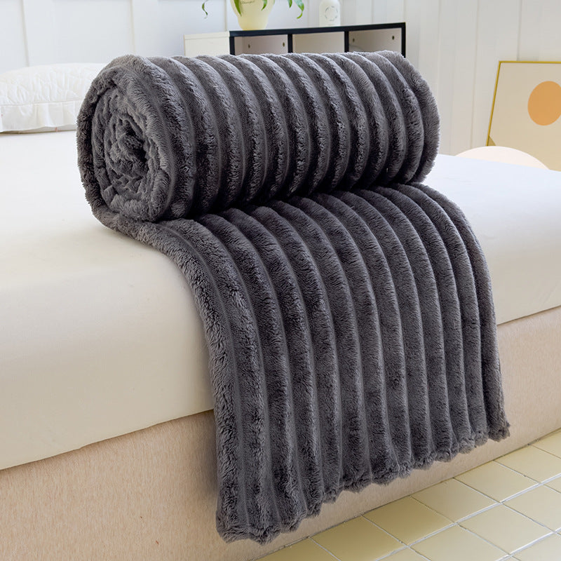 Damen Hochflor Kuscheldecke mit Wellenmuster Brehn
