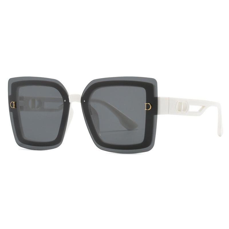 Damen modische oversized Sonnenbrille im geometrischen Design Brehn