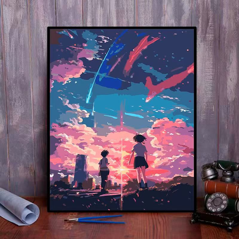 Anime-inspirierte Landschafts-Kunst Druck Brehn
