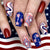 Themen Press-On Nagelkunst Set mit Sternen Design Brehn