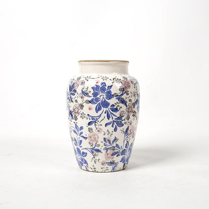 Florale Keramik Vase mit kunstvollem Design Brehn