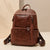 Elegante Multi-Compartt Faux-Leder-Rucksack Brehn
