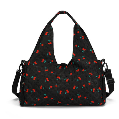 Blumenmuster gesteppte Schultertasche Brehn