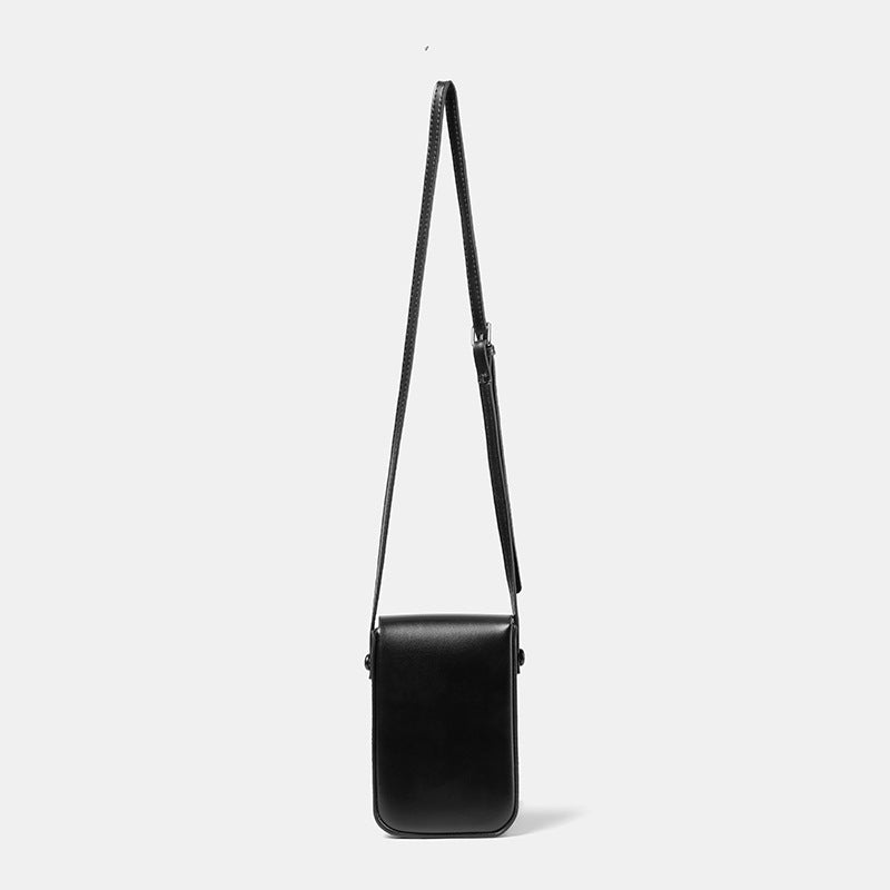 Kompakte Leder Crossbody Pouch Brehn