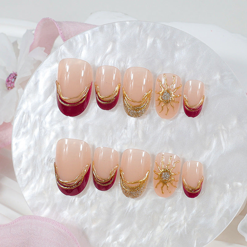 Kunstnagelset mit elegantem Glitzer- und Farbverlauf Design Brehn