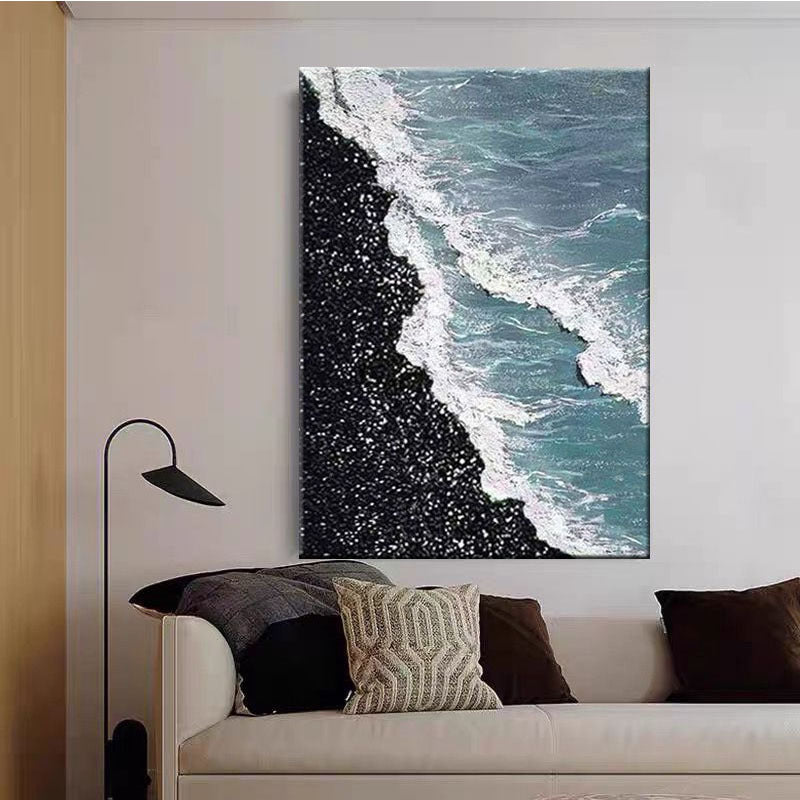 Küstenwellen Texturiertes Leinwandkunstwerk