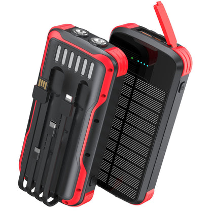 Tragbare Solar-Powerbank mit Multifunktionalen Ladeanschlüssen Brehn