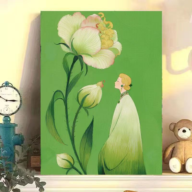Künstlerische florale Illustrations-Leinwand-Kunstwerk Brehn