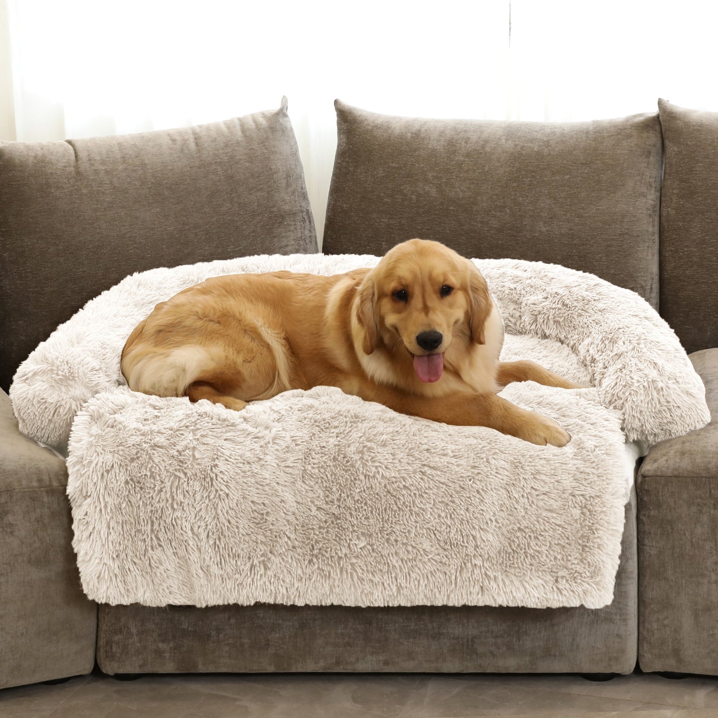 Luxuriöser Faux Fur Lounger Hundebett