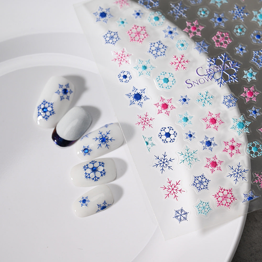 Schneeflocke Dekorative Nagelkunst Aufkleber Set
