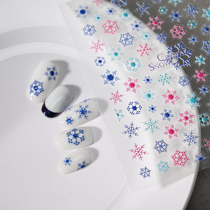Schneeflocke Dekorative Nagelkunst Aufkleber Set