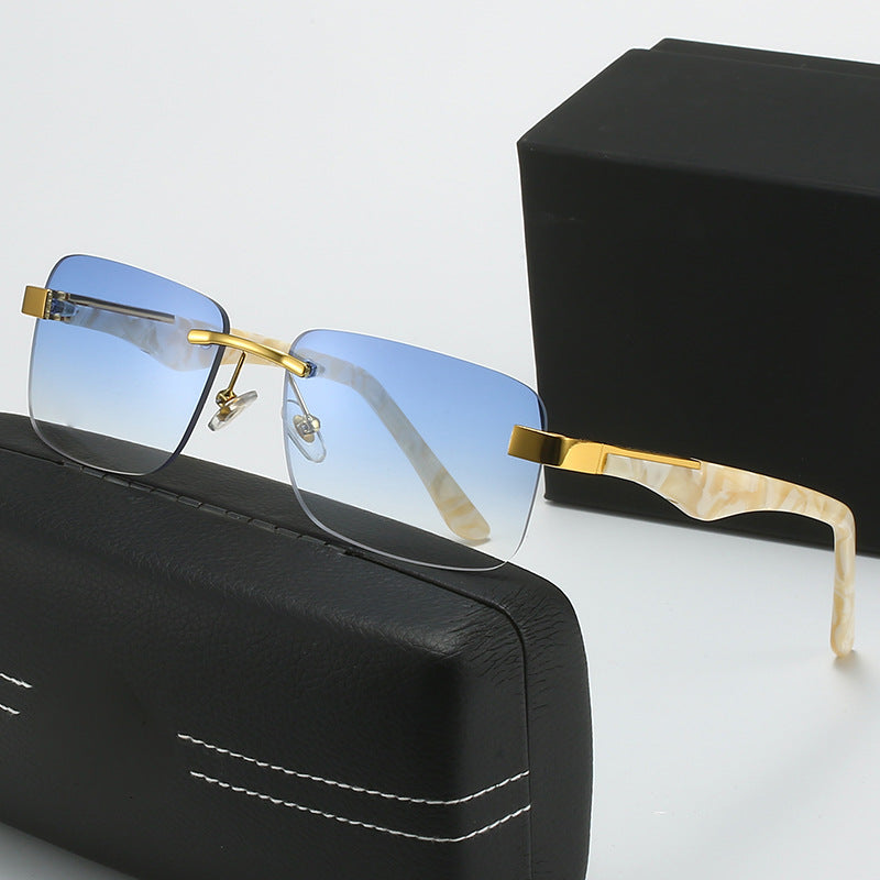 Damen modische Halbrahmenbrille mit elegantem Metall- und Kunststoffmix Brehn