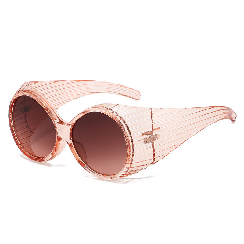 Damen Extravagante Sonnenbrille mit einzigartigem Wellendesign Brehn