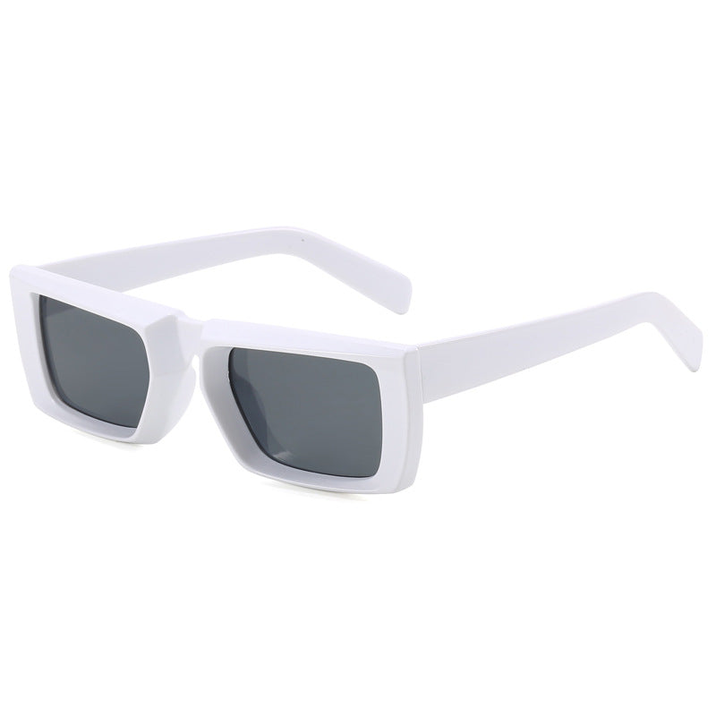 Damen modische Shield-Sonnenbrille mit exzentrischem Design Brehn