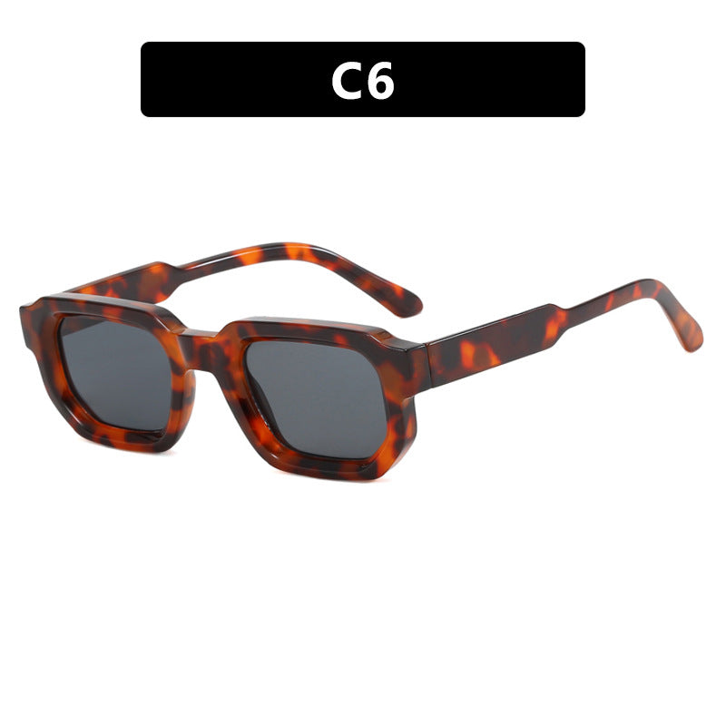 Damen geometrische Sonnenbrille mit stylishem transparentem Rahmen und polarisierenden Gläsern Brehn