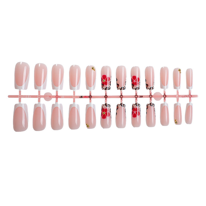 Dekorativer Blumen Press-On Nagel Set Brehn