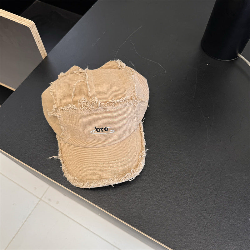Männer's Distressed Denim Snapback Cap Brehn