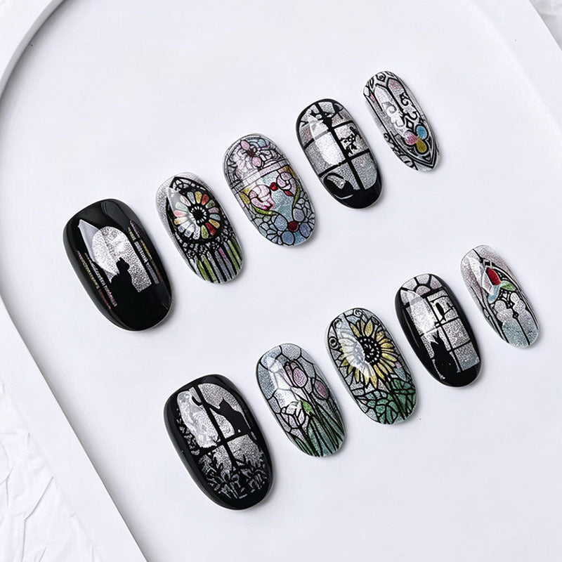 Künstlerisches Ombre Glitter Nagelkunst Set Brehn