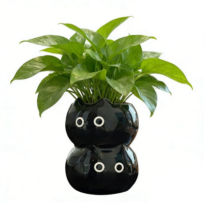 Keramischer Katzenblumentopf
