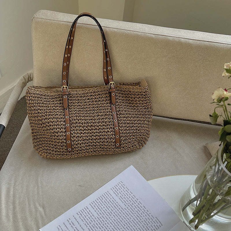 Damen Modische Handtasche mit modernem Flechtdesign Brehn