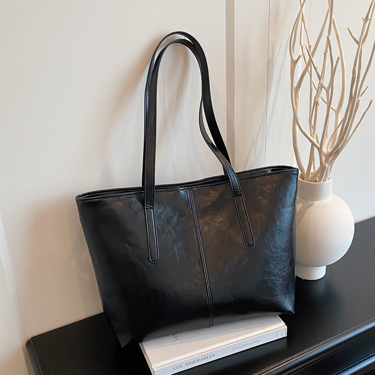 Moderner Leder Tote Bag