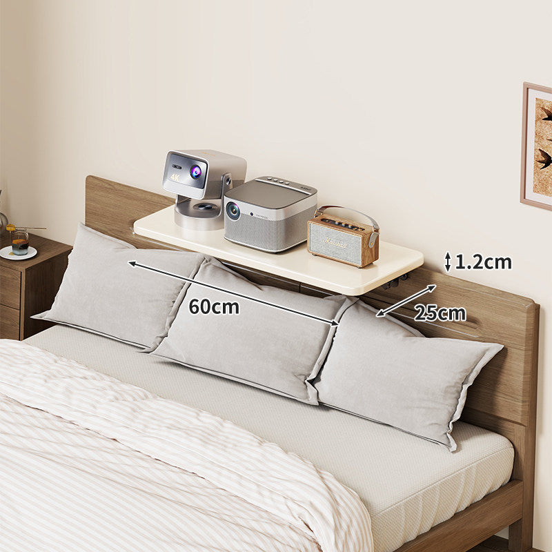 Slim Floating Kopfteil Nachttischregal mit ultra-dünnem Profil und abgerundeten Ecken