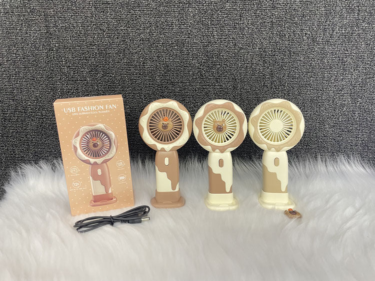 Unisex Tragbarer USB Mini-Ventilator mit mehreren Geschwindigkeitsstufen und flexibler Neigung Brehn