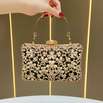 Floral Applikation Abend Clutch